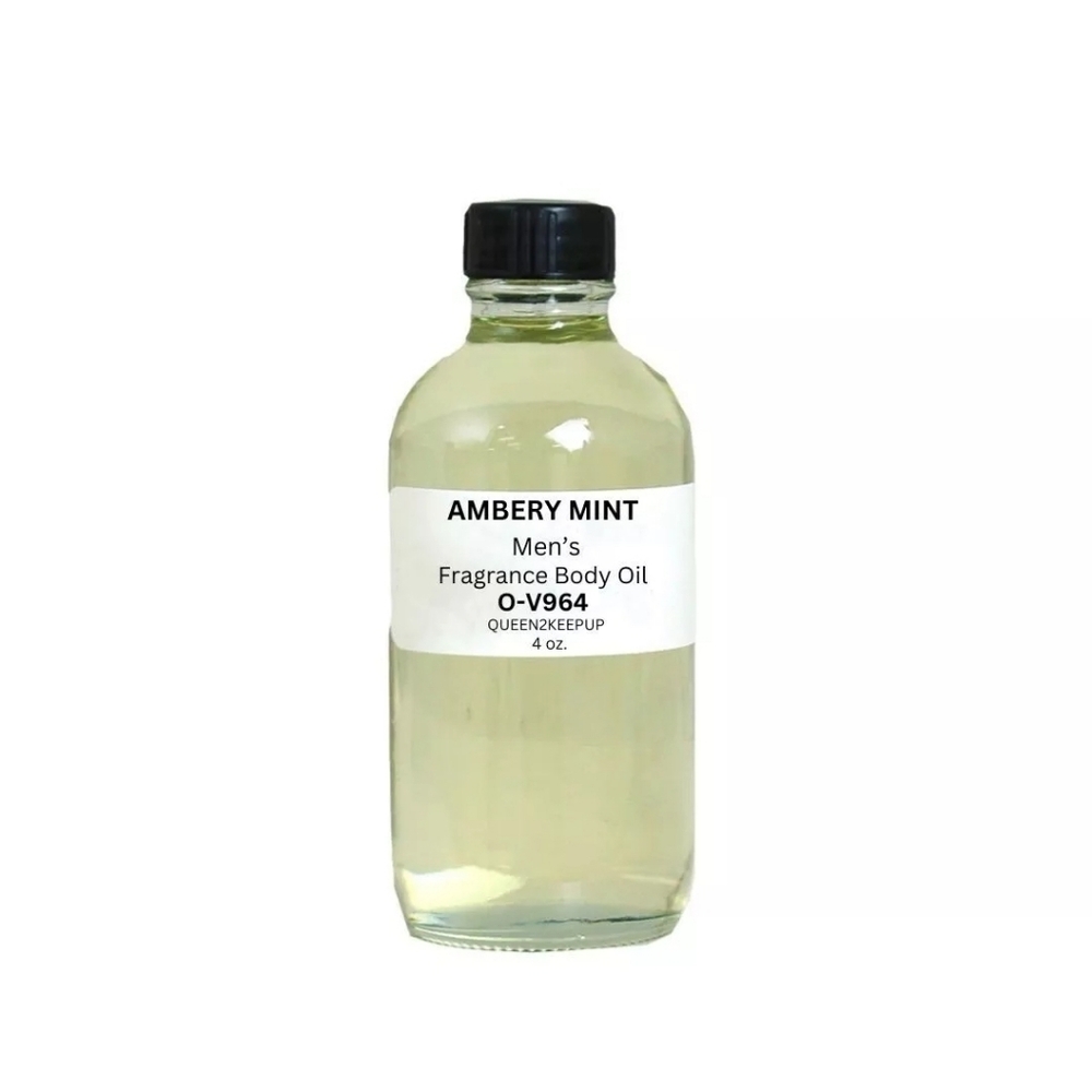 Ambery Mint (Men) Body Oil 4 oz Fragrance All Natural Scent
